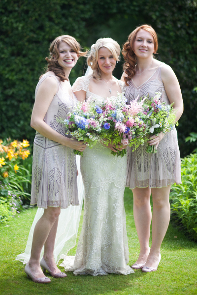 English country garden relaxed wedding hair and makeup